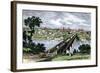 Bridge across the Tennessee River at Knoxville, 1870s-null-Framed Giclee Print