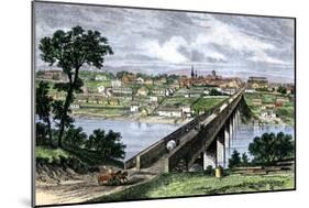 Bridge across the Tennessee River at Knoxville, 1870s-null-Mounted Giclee Print