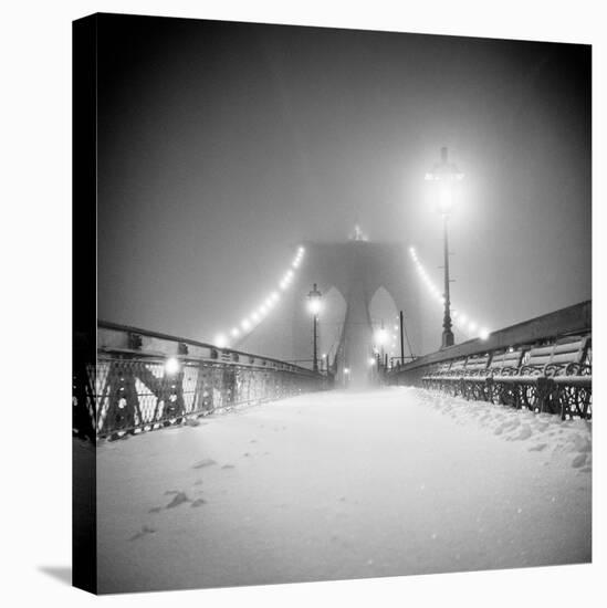 Bridge and Blizzard-Evan Morris Cohen-Stretched Canvas