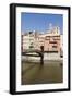 Bridge and Brightly Painted Houses on the Bank of the Riu Onyar-Martin Child-Framed Photographic Print