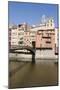 Bridge and Brightly Painted Houses on the Bank of the Riu Onyar-Martin Child-Mounted Photographic Print