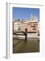 Bridge and Brightly Painted Houses on the Bank of the Riu Onyar-Martin Child-Framed Photographic Print