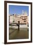 Bridge and Brightly Painted Houses on the Bank of the Riu Onyar-Martin Child-Framed Photographic Print