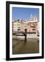 Bridge and Brightly Painted Houses on the Bank of the Riu Onyar-Martin Child-Framed Photographic Print