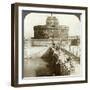 Bridge and Castle of St Angelo, Rome, Italy-Underwood & Underwood-Framed Photographic Print