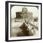 Bridge and Castle of St Angelo, Rome, Italy-Underwood & Underwood-Framed Photographic Print