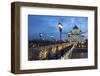 Bridge and Cathedral of Christ the Redeemer at Night, Moscow, Russia, Europe-Martin Child-Framed Photographic Print