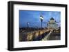 Bridge and Cathedral of Christ the Redeemer at Night, Moscow, Russia, Europe-Martin Child-Framed Photographic Print