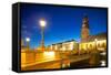 Bridge and Church at Night, Gothenburg, Sweden, Scandinavia, Europe-Frank Fell-Framed Stretched Canvas