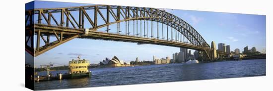 Bridge and City, Sydney Harbor, Sydney, New South Wales, Australia-null-Stretched Canvas