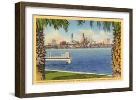 Bridge and City View, Jacksonville, Florida-null-Framed Art Print