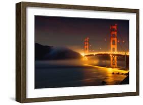 Bridge and Fog, San Francisco-Vincent James-Framed Photographic Print