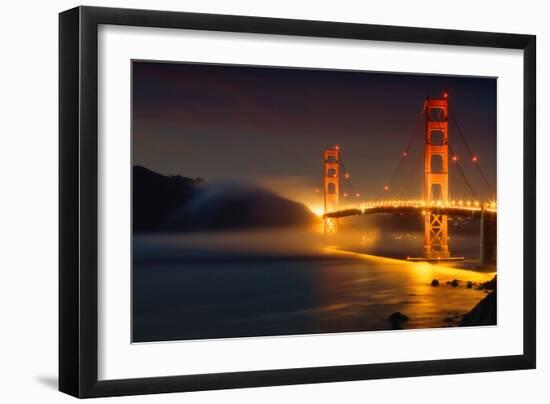 Bridge and Fog, San Francisco-Vincent James-Framed Photographic Print