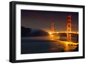 Bridge and Fog, San Francisco-Vincent James-Framed Photographic Print