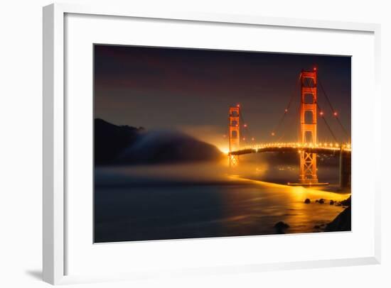 Bridge and Fog, San Francisco-Vincent James-Framed Photographic Print