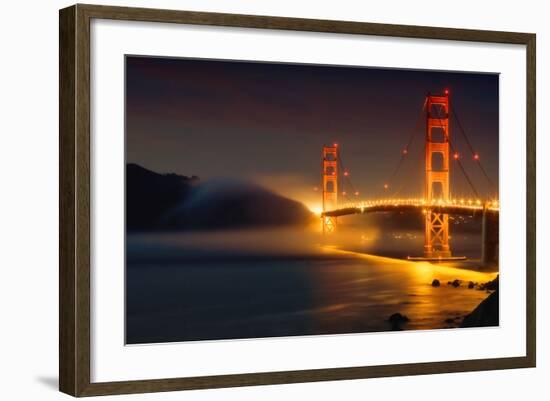 Bridge and Fog, San Francisco-Vincent James-Framed Photographic Print