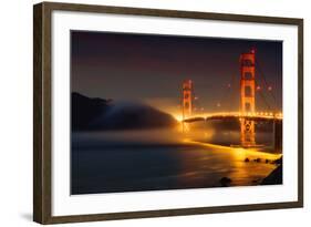 Bridge and Fog, San Francisco-Vincent James-Framed Photographic Print