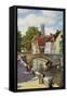 Bridge and Green Quay, Bruges, Belgium, C1924-Horace W Nicholls-Framed Stretched Canvas