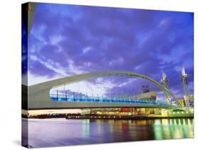 Bridge and Lowry Centre, Manchester, England-Nigel Francis-Stretched Canvas