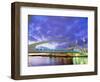 Bridge and Lowry Centre, Manchester, England-Nigel Francis-Framed Photographic Print