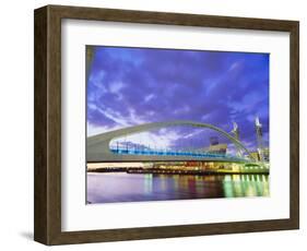 Bridge and Lowry Centre, Manchester, England-Nigel Francis-Framed Photographic Print