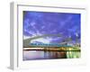 Bridge and Lowry Centre, Manchester, England-Nigel Francis-Framed Photographic Print