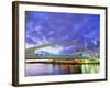 Bridge and Lowry Centre, Manchester, England-Nigel Francis-Framed Photographic Print