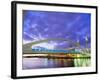 Bridge and Lowry Centre, Manchester, England-Nigel Francis-Framed Photographic Print