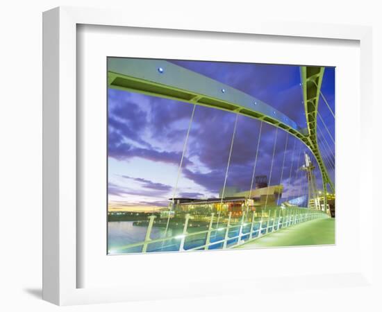 Bridge and Lowry Centre, Manchester, England-Nigel Francis-Framed Photographic Print