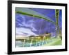 Bridge and Lowry Centre, Manchester, England-Nigel Francis-Framed Photographic Print