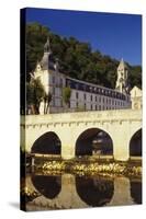 Bridge and Medieval Monastery, Brantome, Dordogne, France-Peter Higgins-Stretched Canvas