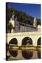 Bridge and Medieval Monastery, Brantome, Dordogne, France-Peter Higgins-Stretched Canvas