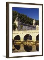 Bridge and Medieval Monastery, Brantome, Dordogne, France-Peter Higgins-Framed Photographic Print