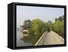 Bridge and Pavilion, West Lake, Hangzhou, Zhejiang Province, China, Asia-Jochen Schlenker-Framed Stretched Canvas