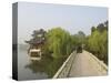 Bridge and Pavilion, West Lake, Hangzhou, Zhejiang Province, China, Asia-Jochen Schlenker-Stretched Canvas