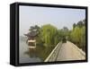 Bridge and Pavilion, West Lake, Hangzhou, Zhejiang Province, China, Asia-Jochen Schlenker-Framed Stretched Canvas