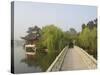 Bridge and Pavilion, West Lake, Hangzhou, Zhejiang Province, China, Asia-Jochen Schlenker-Stretched Canvas