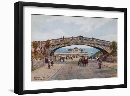 Bridge and Pier, Clacton-On-Sea-Alfred Robert Quinton-Framed Giclee Print