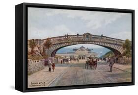 Bridge and Pier, Clacton-On-Sea-Alfred Robert Quinton-Framed Stretched Canvas