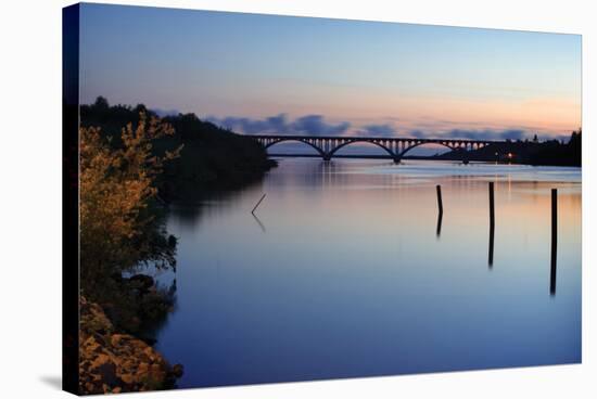 Bridge and Poles-Shane Settle-Stretched Canvas