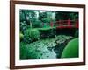 Bridge and Pond of Japanese Style Garden, Kildare, Ireland-Tony Wheeler-Framed Photographic Print