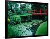 Bridge and Pond of Japanese Style Garden, Kildare, Ireland-Tony Wheeler-Framed Photographic Print