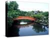 Bridge and Pond of Shinsen-En Garden, Kyoto, Japan-null-Stretched Canvas