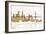 Bridge and Skyline Gold-Avery Tillmon-Framed Art Print