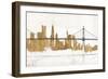 Bridge and Skyline Gold-Avery Tillmon-Framed Premium Giclee Print