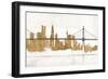 Bridge and Skyline Gold-Avery Tillmon-Framed Premium Giclee Print