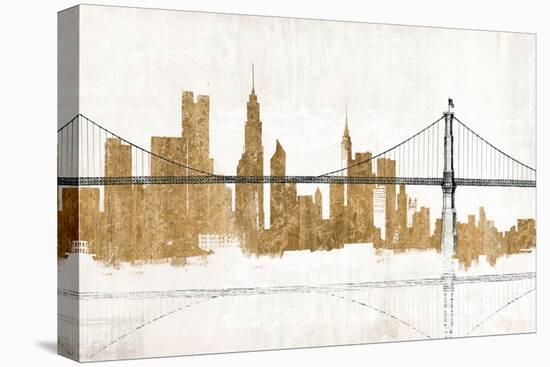 Bridge and Skyline Gold-Avery Tillmon-Stretched Canvas