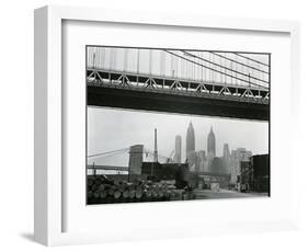 Bridge and Skyline, New York, c. 1945-Brett Weston-Framed Photographic Print