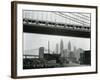 Bridge and Skyline, New York, c. 1945-Brett Weston-Framed Photographic Print