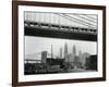 Bridge and Skyline, New York, c. 1945-Brett Weston-Framed Photographic Print